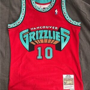 Vancouver Grizzlies Red Basketball Jersey